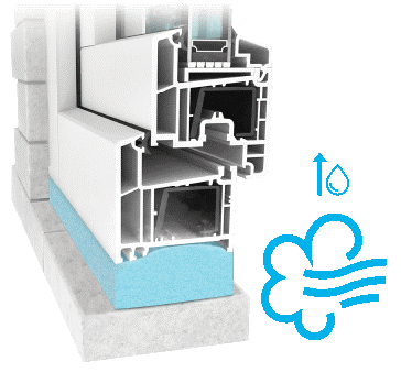 Рисунок воздействия влажного воздуха на монтажную пену